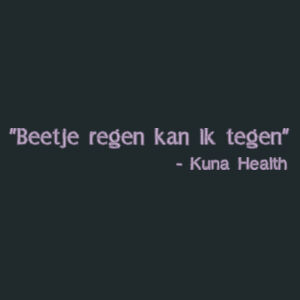 Regenjas "Beetje regen kan ik tegen" Design